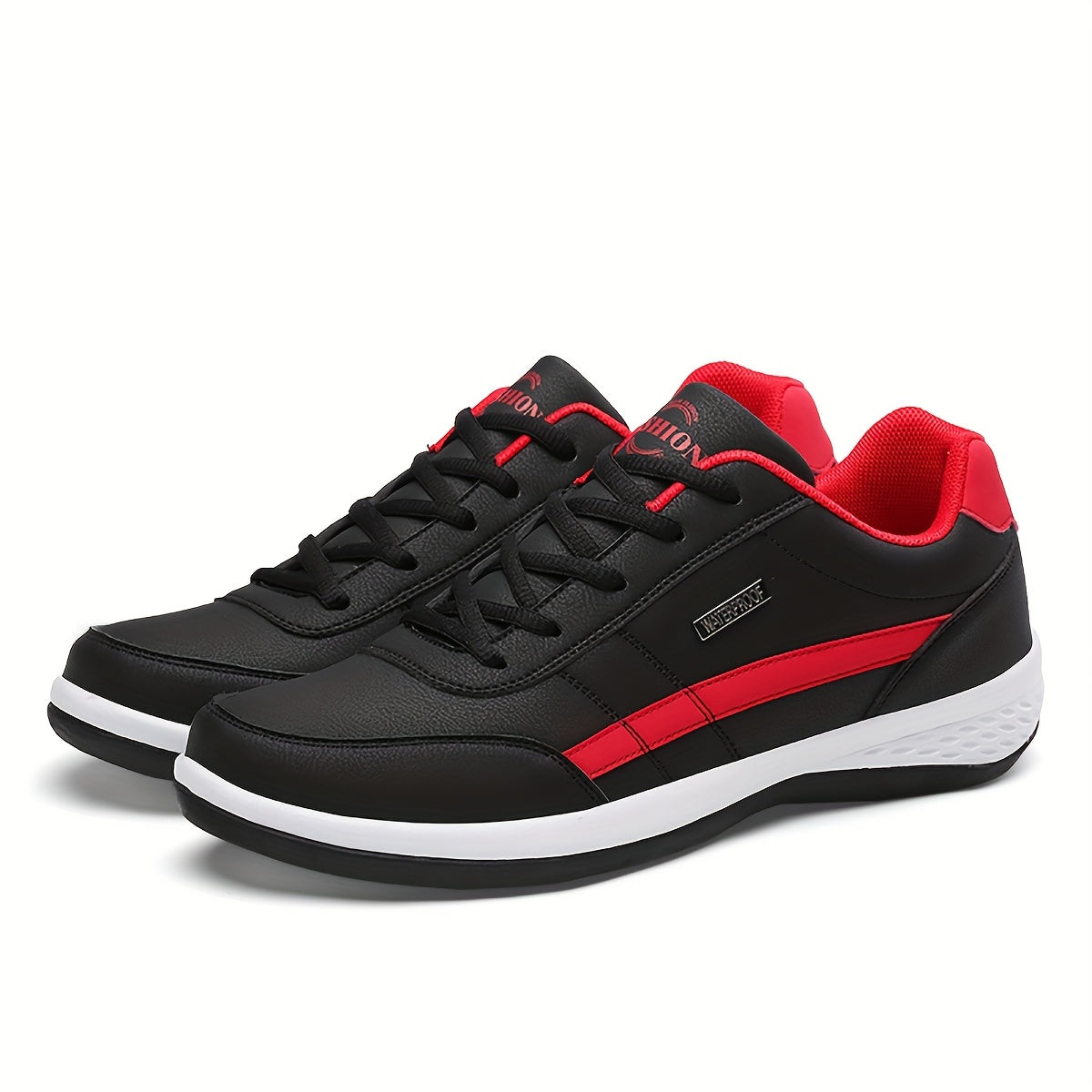 Men's Sporty Casual Sneakers - Durable PU Upper & Slip-Resistant MD Sole, Breathable Fabric Lining, Low-Top Lace-Up Design for Hiking, Running, Daily Wear - All-Season Comfortable Outdoor & Casual Shoes, Sleek Shoe Design, Se