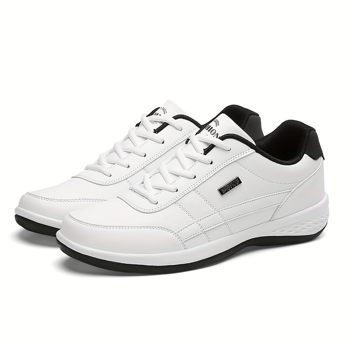 Men's Sporty Casual Sneakers - Durable PU Upper & Slip-Resistant MD Sole, Breathable Fabric Lining, Low-Top Lace-Up Design for Hiking, Running, Daily Wear - All-Season Comfortable Outdoor & Casual Shoes, Sleek Shoe Design, Se